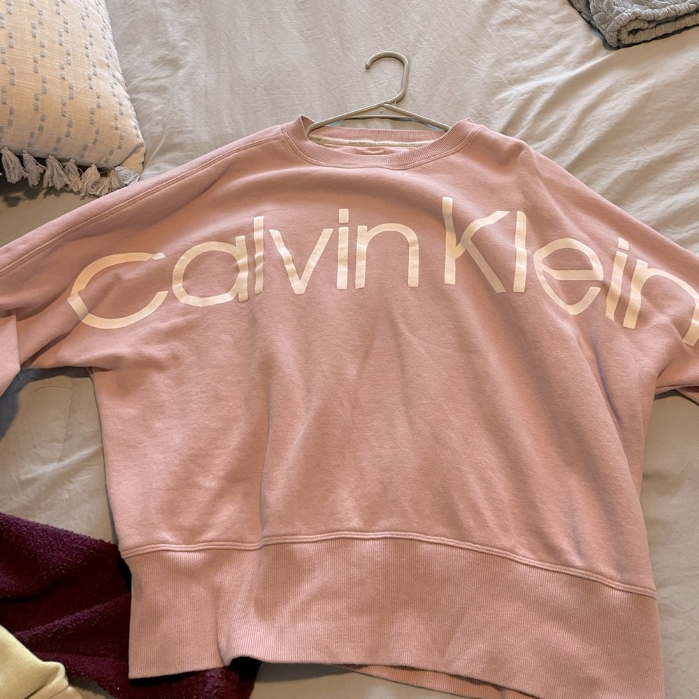 calvin klein performance cropped hoodie
